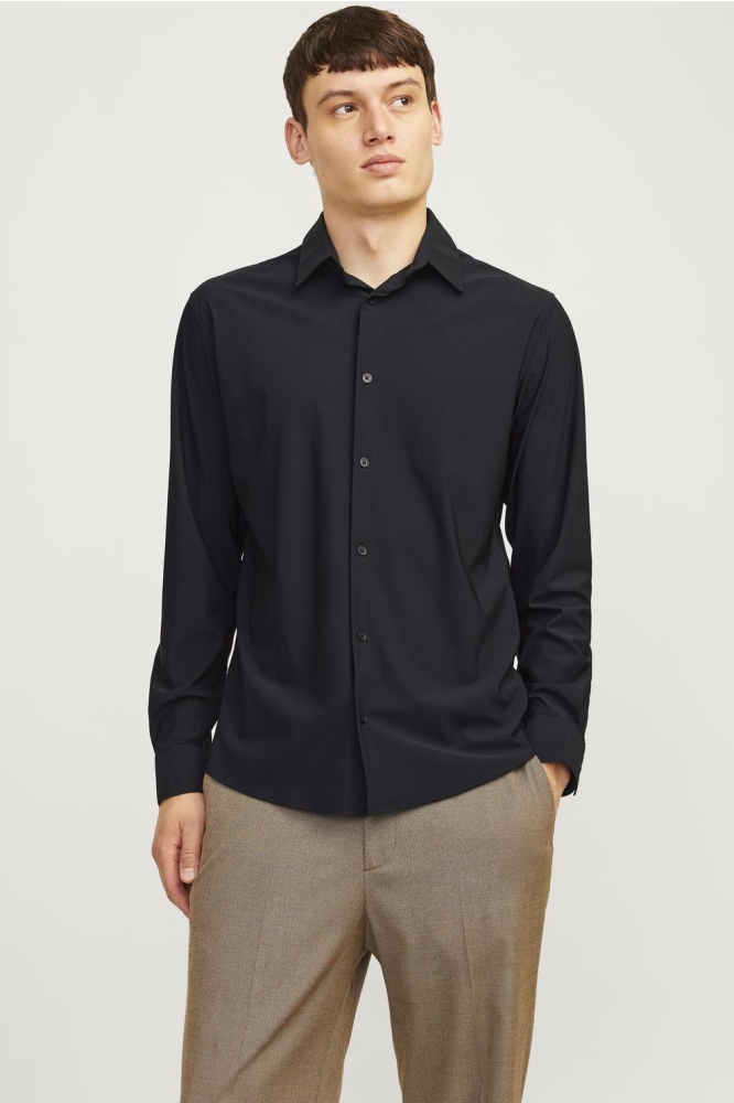 JPRBLAACTIVE STRETCH L/S SHIRT SN 12263744 Black/SLIM FIT